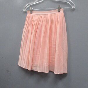 TEELA New York Girls Skirt Size 10 Light Orange Elastic Waist Full Pleats Design